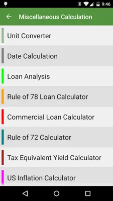 Financial Calculators android App screenshot 0