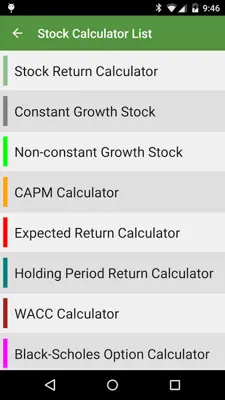 Financial Calculators android App screenshot 1