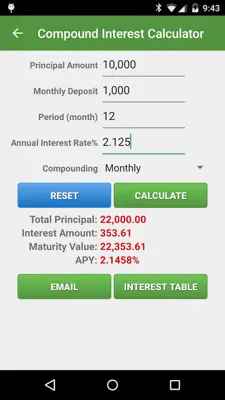 Financial Calculators android App screenshot 3